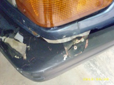 Old bumper cover with rivets