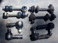 Tie rod ends and sway bar links.