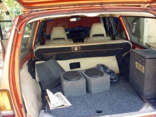 Box speakers in trunk